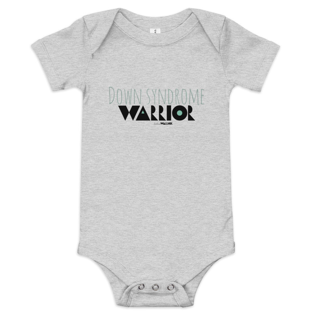 Down syndrome Warrior Baby short sleeve onesie