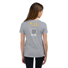 Happy World Down syndrome Day Youth Short Sleeve Tee with QR CODE on back with explanation