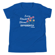 Every Flower Blooms Differently Youth Short Sleeve Tee