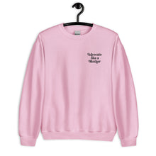Advocate Like a Mother Embroidered (Pocket Black Thread) Adult Unisex Sweatshirt