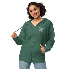 Advocate Like a Mother Front Embroidered Adult Unisex Fleece Zip Up Hoodie