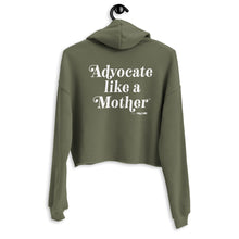 Advocate Like a Mother (White Ink) Crop Hoodie