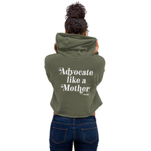 Advocate Like a Mother (White Ink) Crop Hoodie