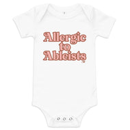 Allergic To Ablesists (Pink Ink) Babies Onesie