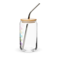 Advocate Can-shaped glass with lid & straw