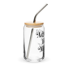 Advocate like a Mother Can-shaped glass lid & straw