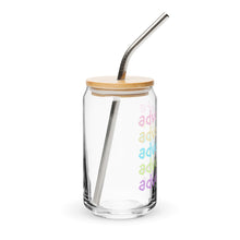 Advocate Can-shaped glass with lid & straw