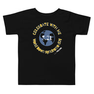 World Down Syndrome day - Celebrate with me Toddler Short Sleeve Tee with 3 arrows on back