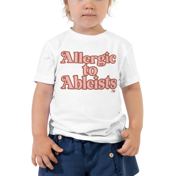 Allergic to Ableists (Pink Ink) Kids Tee