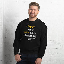 Happy World Down syndrome Day Unisex Crewneck Sweatshirt with QR CODE on back with explanation