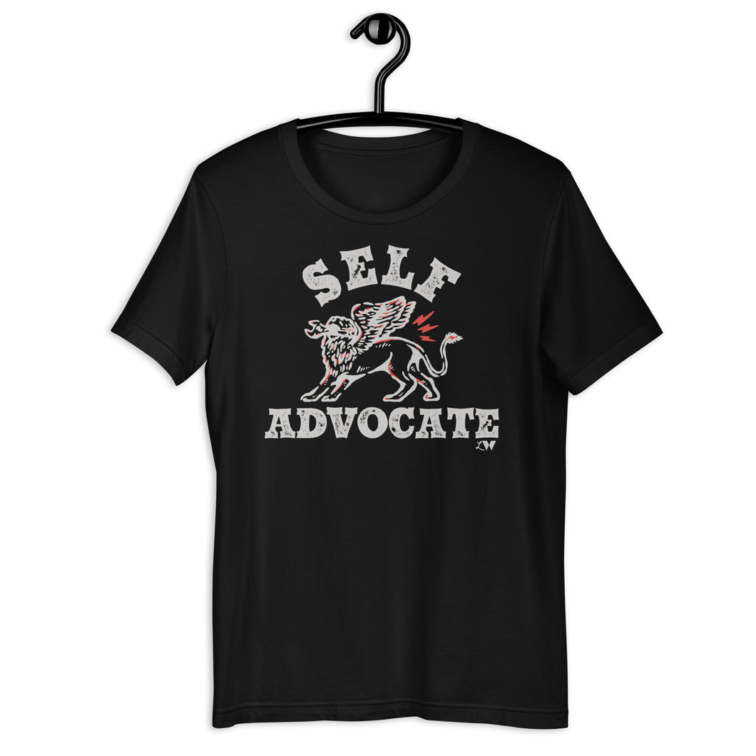 Self Advocate (Light Grey Ink) Adult Unisex Tee