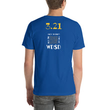 Happy World Down syndrome Day Unisex tee with QR CODE on back and explanation!