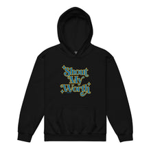 Shout My Worth Blue & Yellow Youth heavy blend hoodie