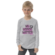 My AAC Words Matter Youth long sleeve tee