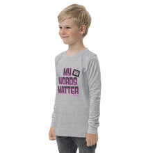 My AAC Words Matter Youth long sleeve tee