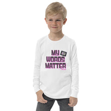 My AAC Words Matter Youth long sleeve tee