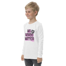 My AAC Words Matter Youth long sleeve tee