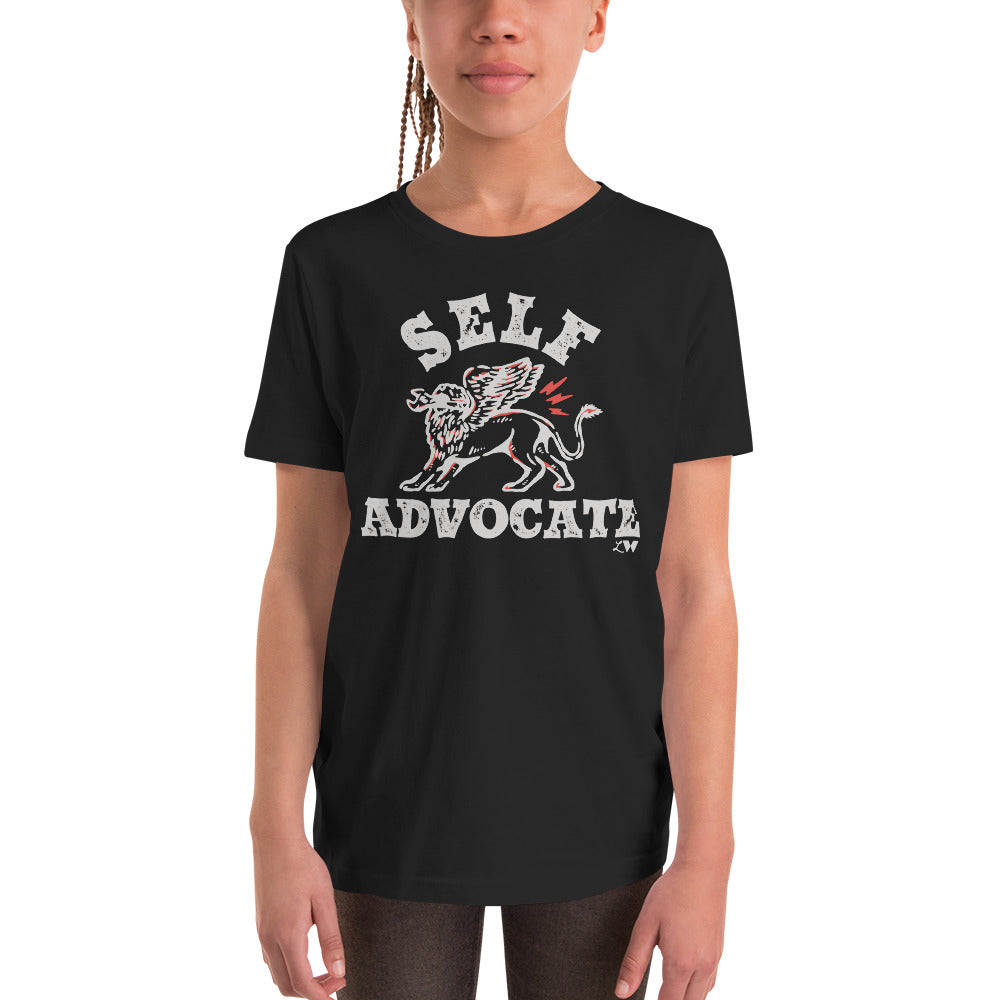 Self Advocate (Light Grey Ink) Youth Tee