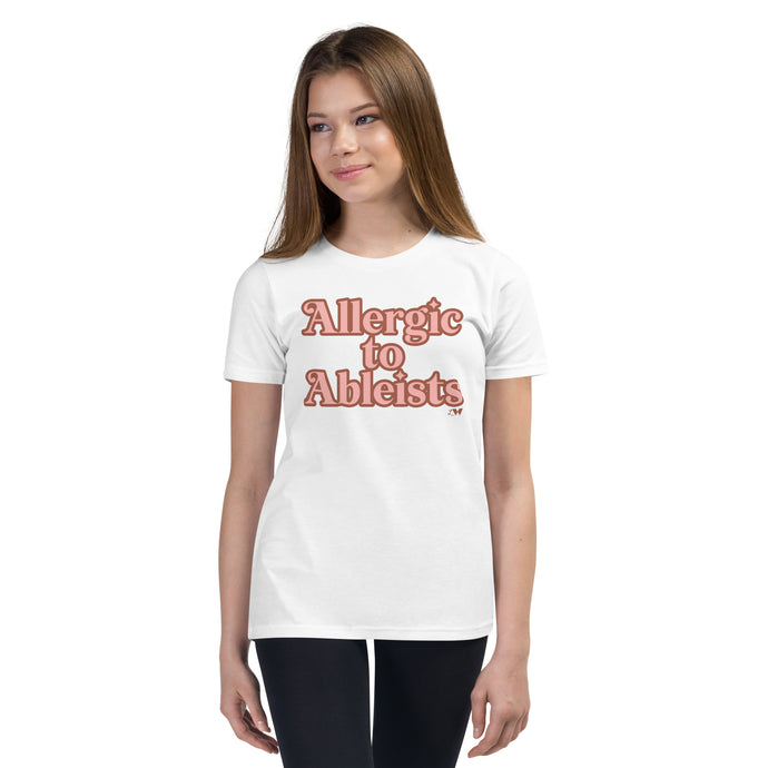 Allergic To Ableists (Pink Ink) Youth Tee