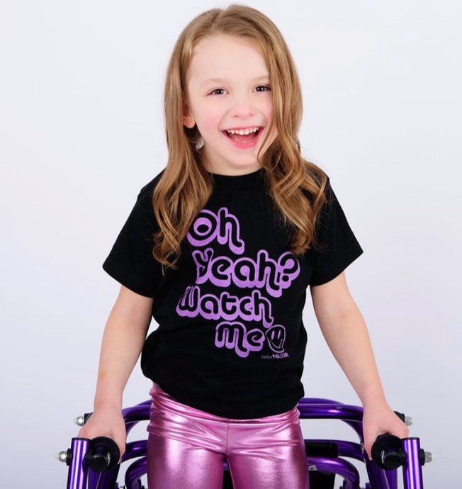 Oh Yeah? Watch Me (Purple Ink) Kids Tee