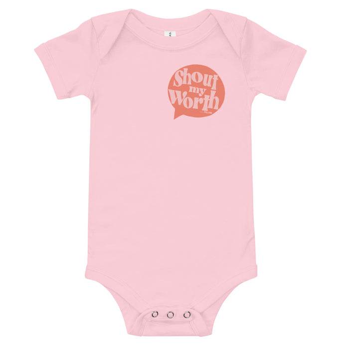 Shout My Worth (2021 Design) Babies Onesie