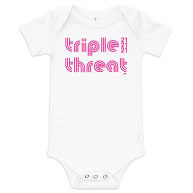Triple Threat (Pink Ink) Babies Onesie