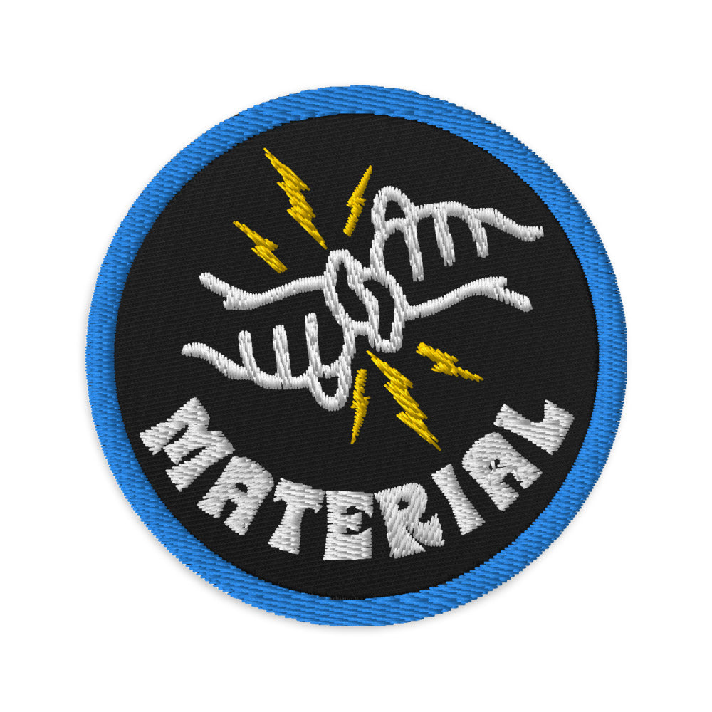 ASL Friend Material (Black and Blue) Embroidered Patch