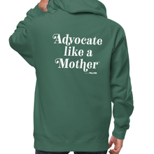 Advocate Like a Mother Front Embroidered Adult Unisex Fleece Zip Up Hoodie