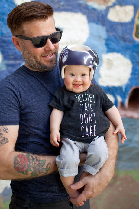 Helmet Hair Don't Care Babies Tee
