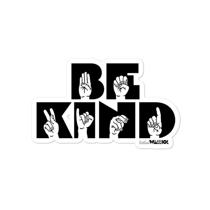 ASL Be Kind (Black) Sticker