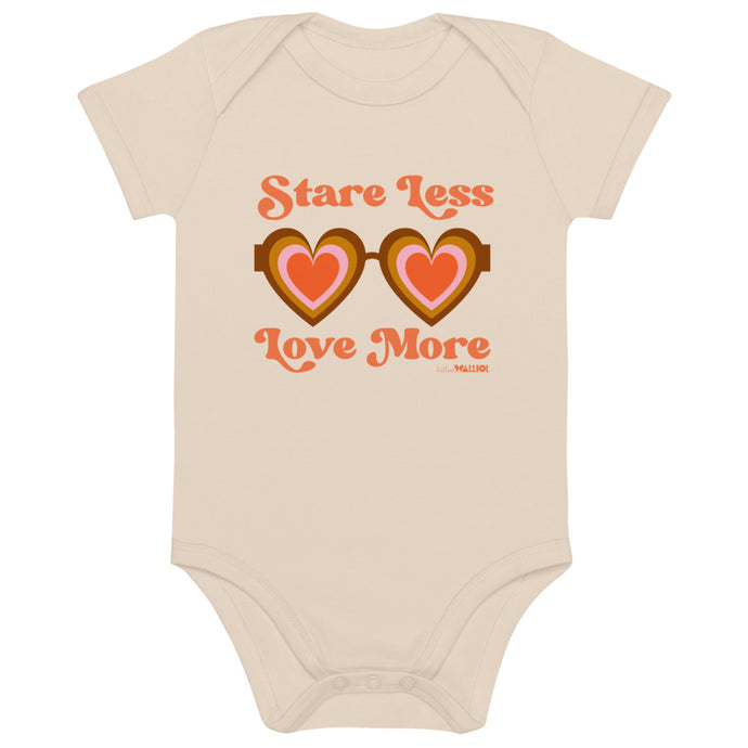 Stare Less Love More (Heart Design) Babies Onesie
