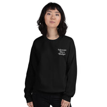 Advocate Like a Mother Embroidered (Pocket White Thread) Adult Unisex Sweatshirt