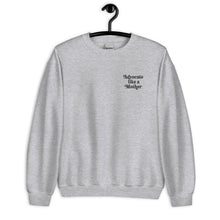 Advocate Like a Mother Embroidered (Pocket Black Thread) Adult Unisex Sweatshirt