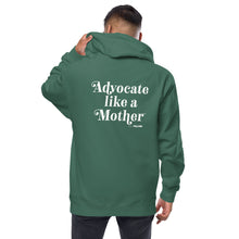 Advocate Like a Mother Front Embroidered Adult Unisex Fleece Zip Up Hoodie