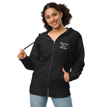 Advocate Like a Mother Front Embroidered Adult Unisex Fleece Zip Up Hoodie