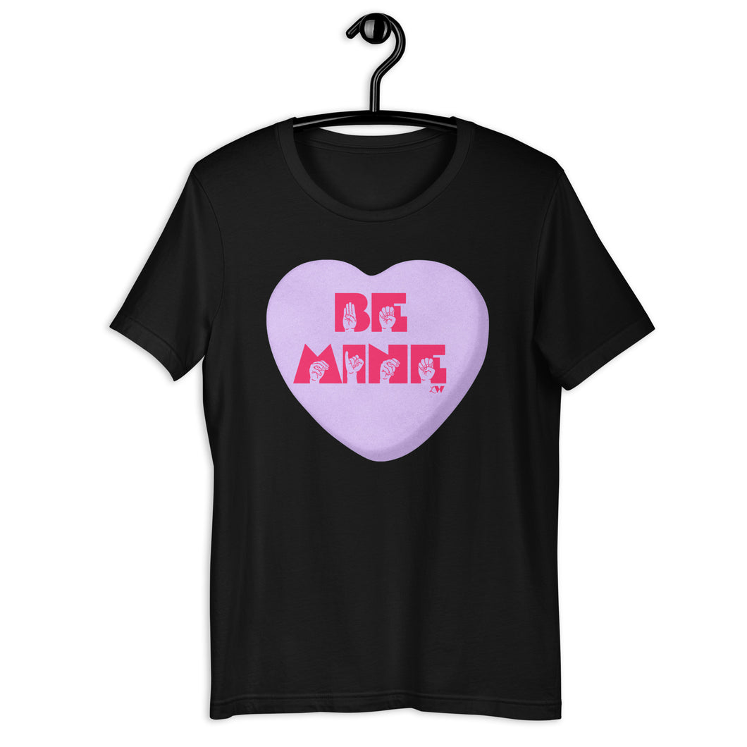 ASL Be Mine (Purple Large) Adult Unisex Tee