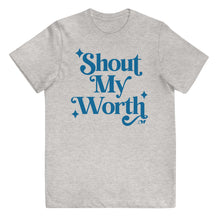 Shout My Worth (Solid Blue) Youth Tee