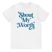 Shout My Worth (Solid Blue) Youth Tee