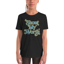 Shout My Worth (2022 Design in Blue & Yellow) Youth Tee