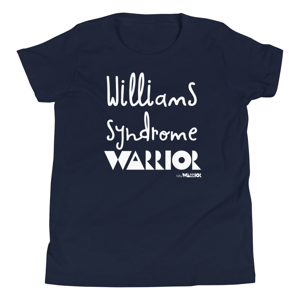Williams Syndrome Warrior White Ink Youth Tee Littlest Warrior williams-syndrome-warrior-white-ink-youth-tee-littlest-warrior