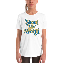 Shout My Worth (2022 Design in Blue & Yellow) Youth Tee